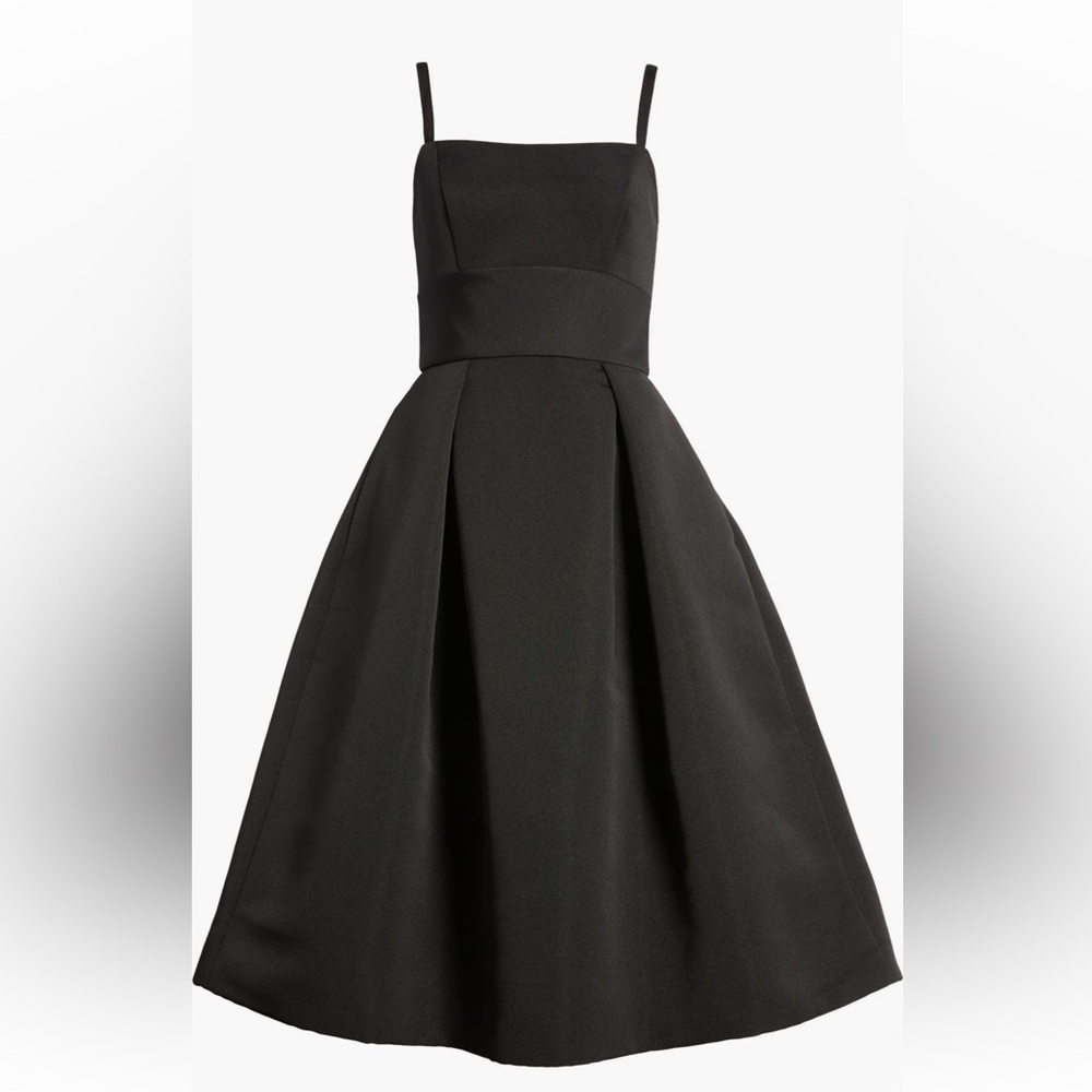 Amsale Black cocktail Midi Dress - Picture 5 of 6